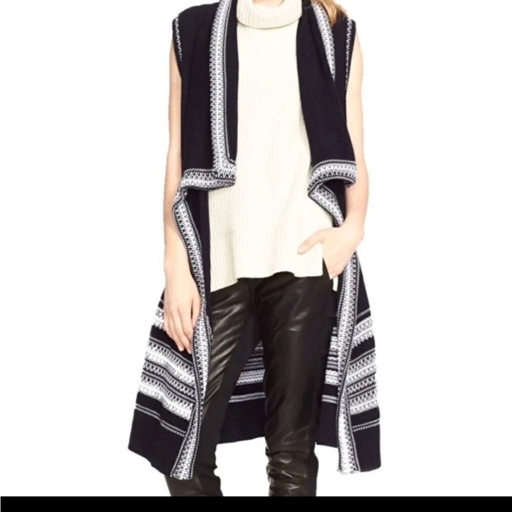 ‎Vince Drape Front Sweater Vest Size Small